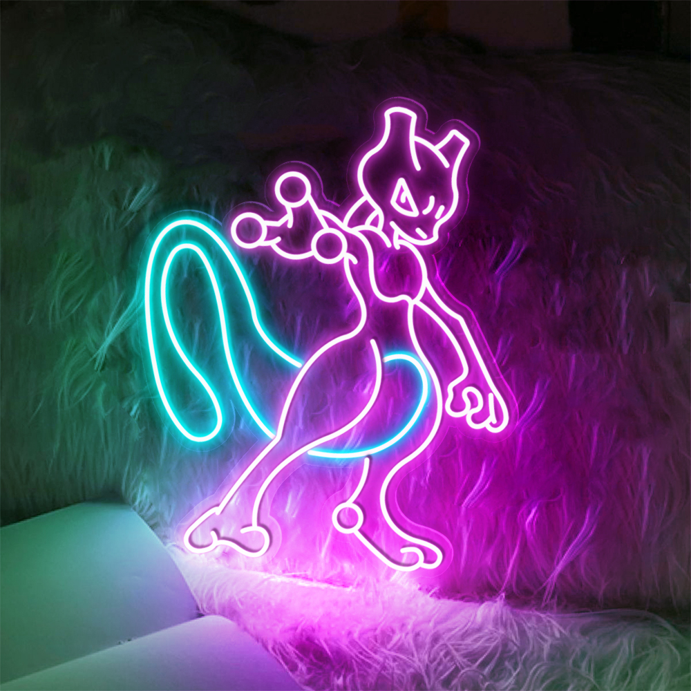 Pokemon Mewtwo Neon Led Sign