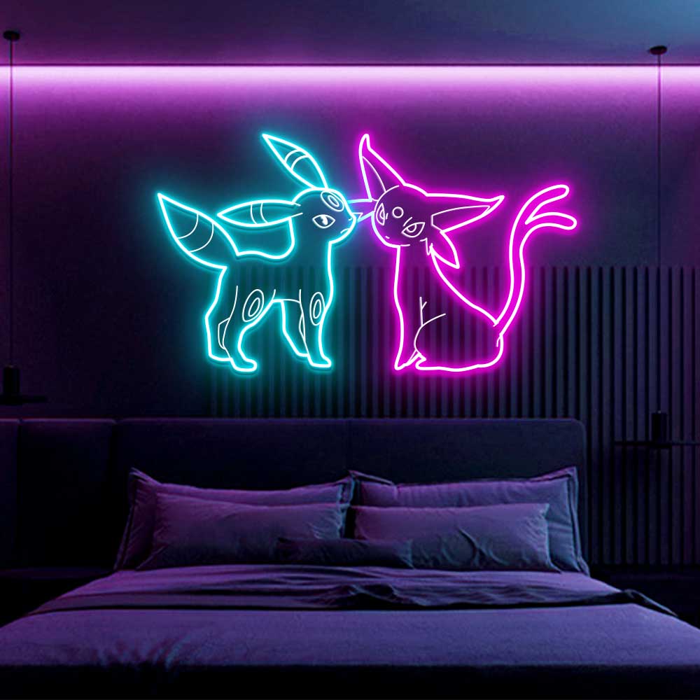Mew Espeon Laser Sign