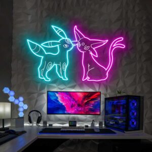 Mew Espeon Laser Sign