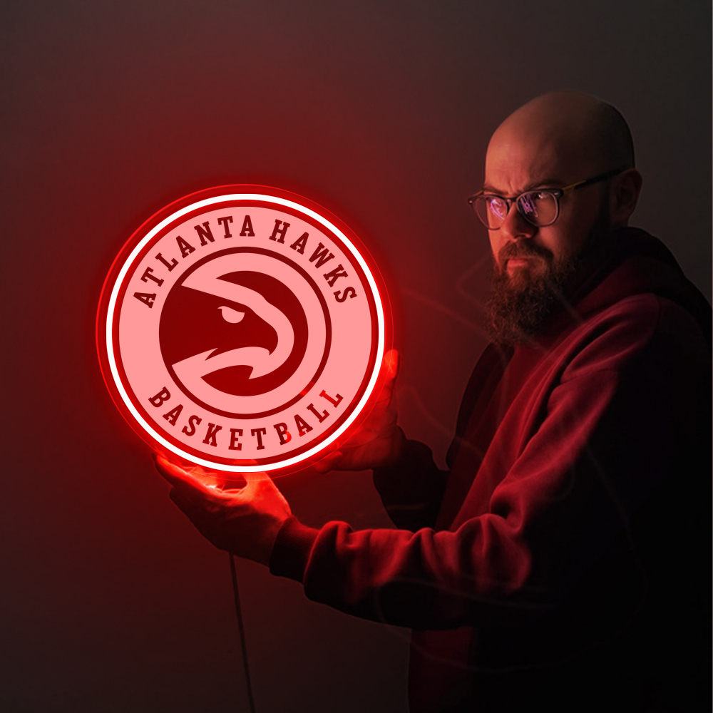 Atlanta Hawks Basketball Laser Sign