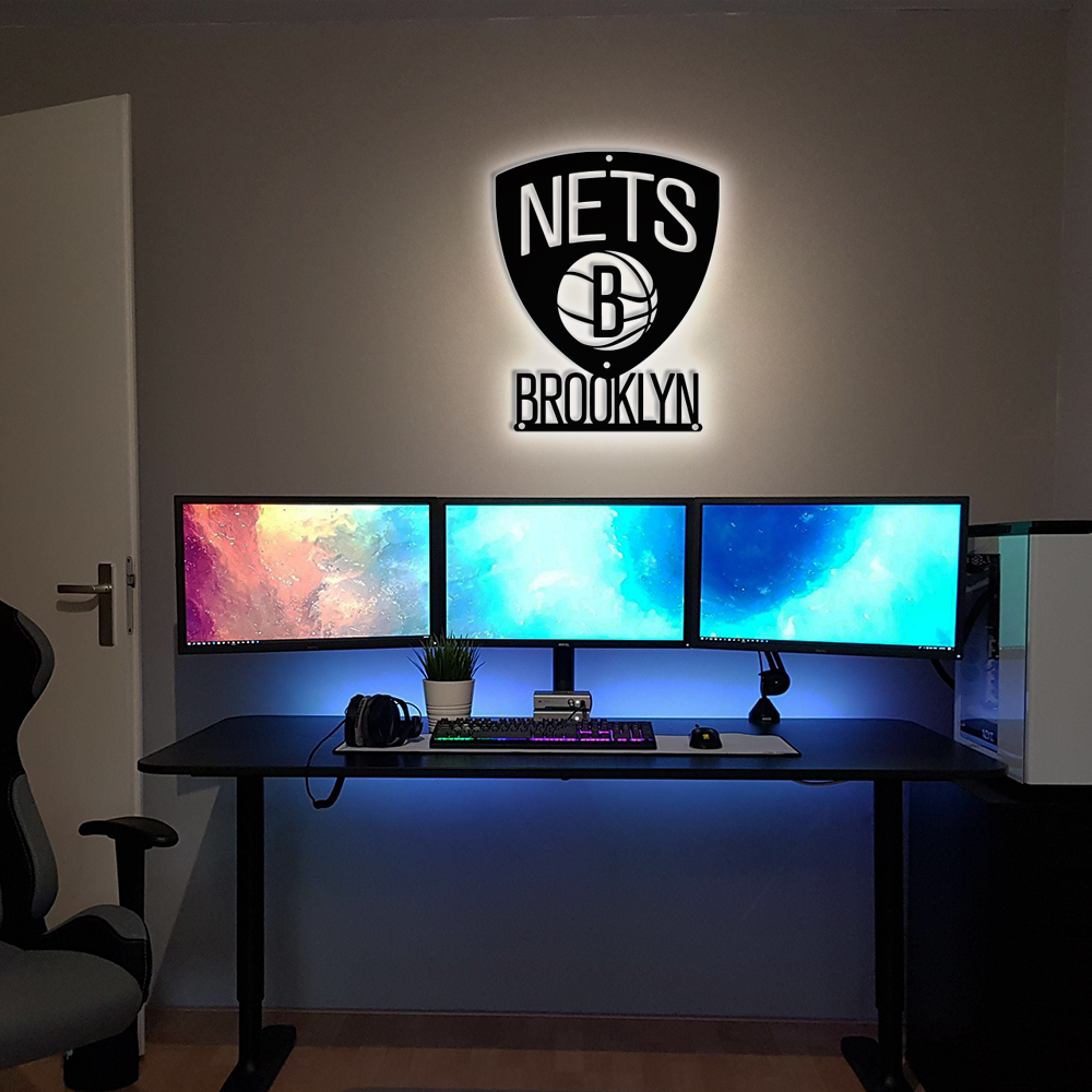 Brooklyn Nets Basketball Metal Sign