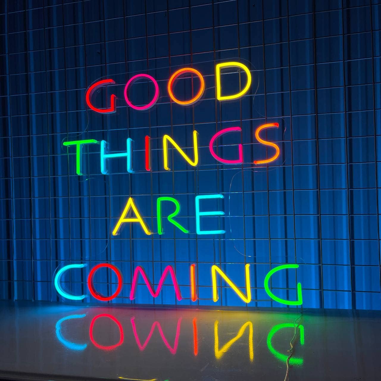 Good Things Are Coming Neon Sign Motivation Quote Wall Decor