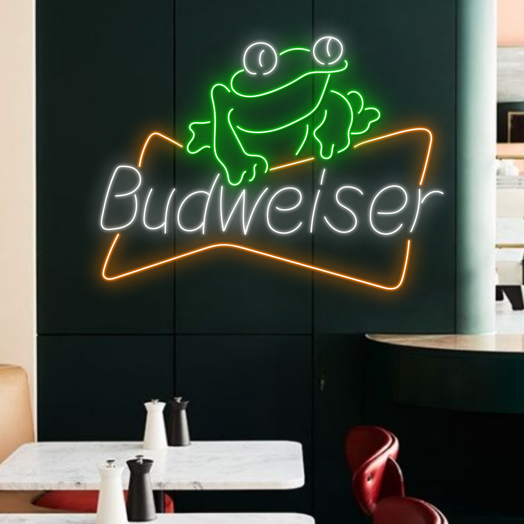 Budweiser Neon Sign Pub Wall Decor