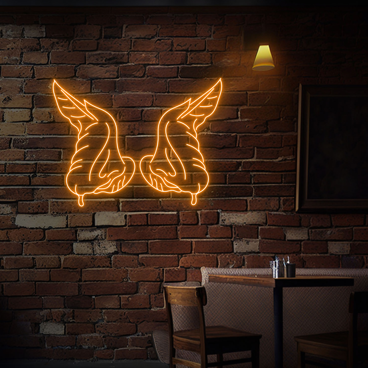 Chicken Wings Neon LED Sign Fast Food Restaurant Wall Decor