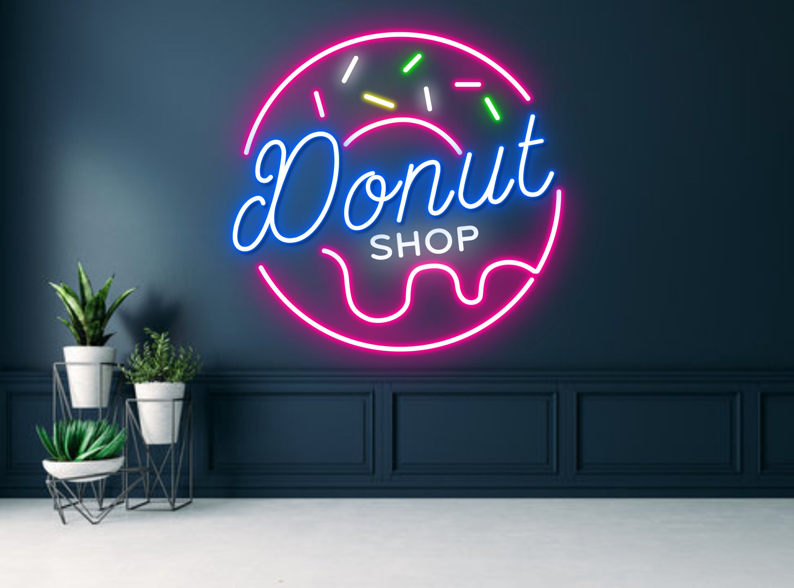Donut Shop Neon Sign Wall Art Decor Gift