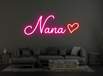Custom Nana With Heart Name Neon Sign