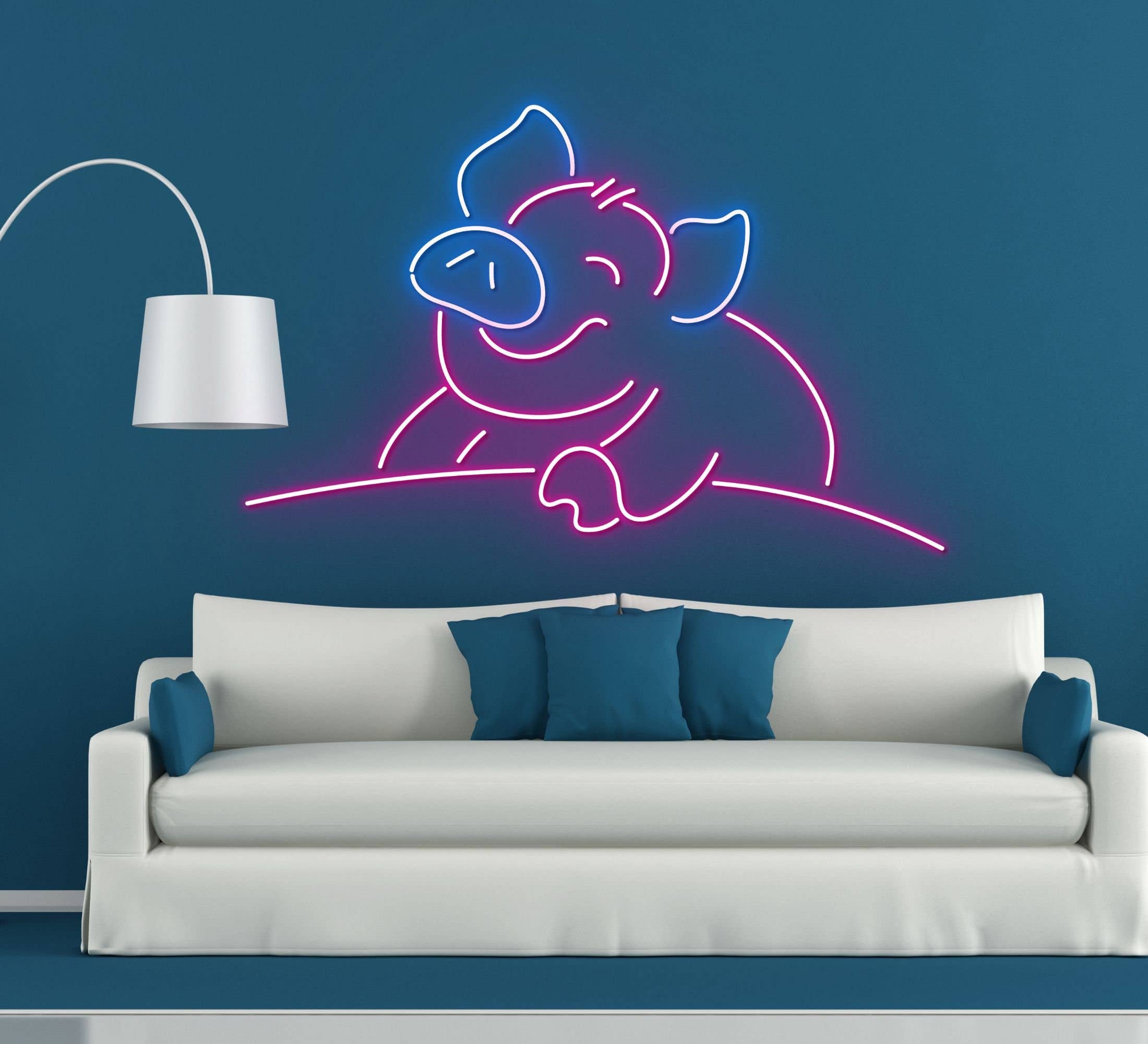 Cute Pig Neon Signs Animal Wall Decor Restaurant Decor