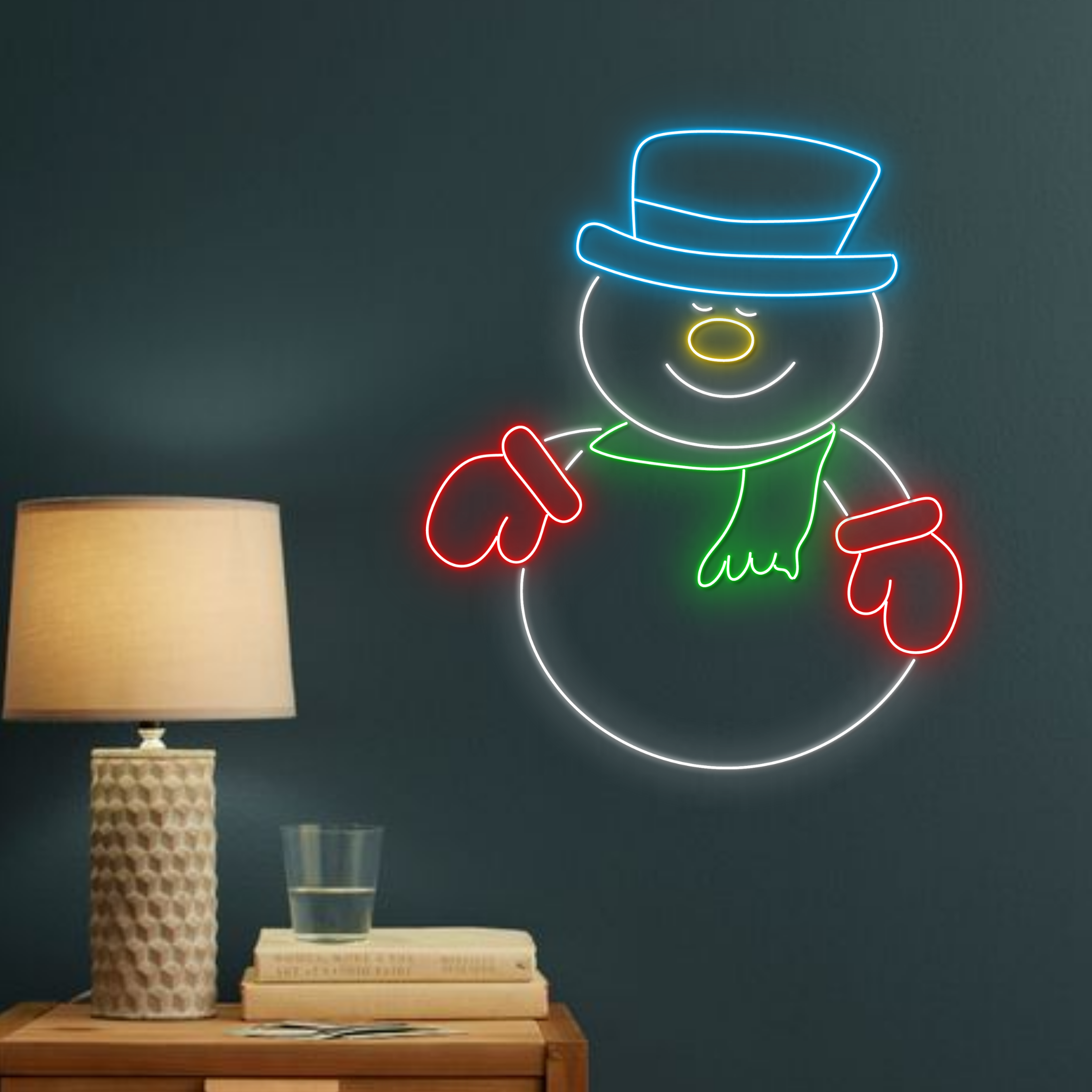 Custom Snowman Neon Sign Christmas Decor