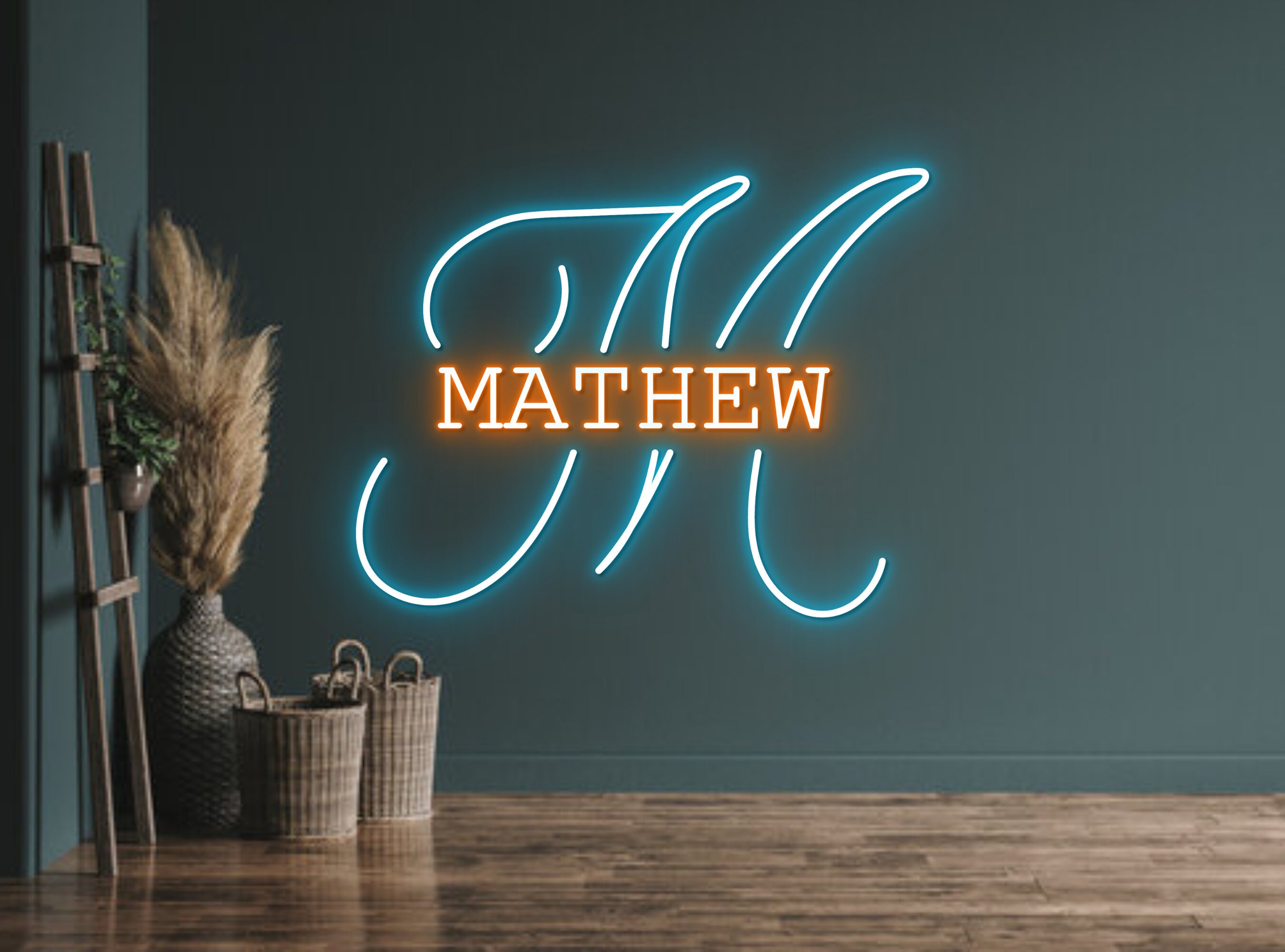 Custom Name Alphabet Birthday Hanging Sign Wall Art