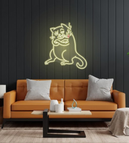 Smoking Cat Neon Signs Neon Lights For Wall