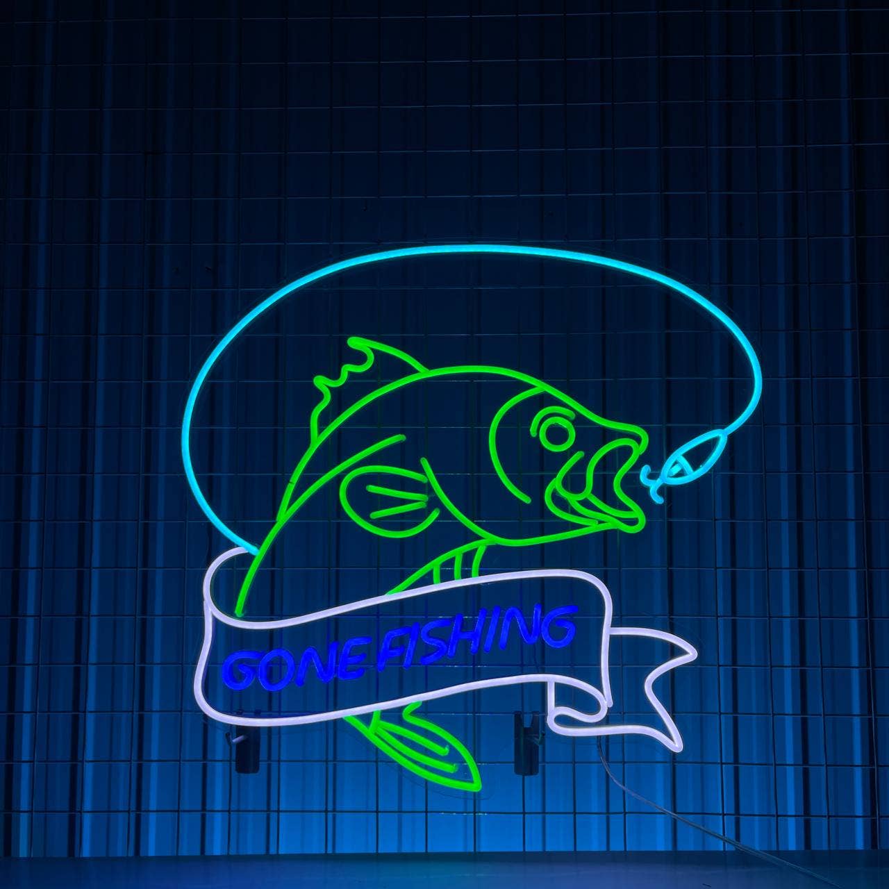 Gone Fishing Neon Signs Gone Fishing Sign Decor