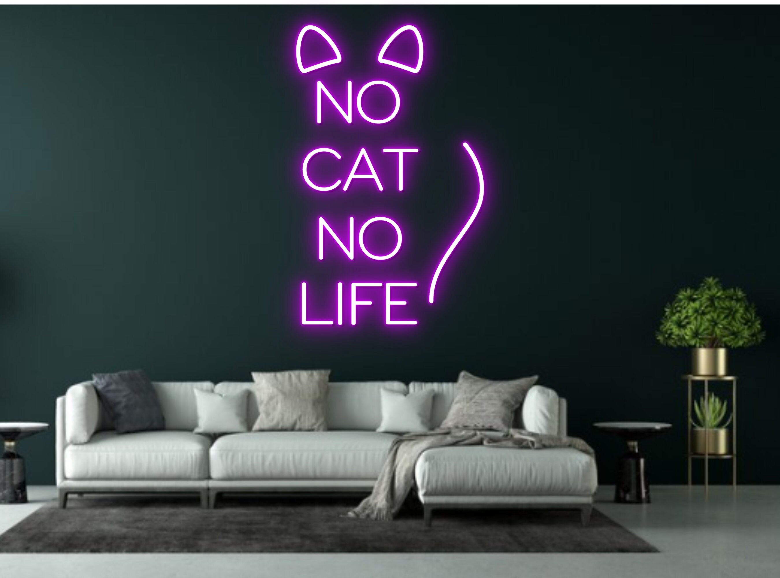 No Cat No Life Neon Sign Wall Art Decor Gift