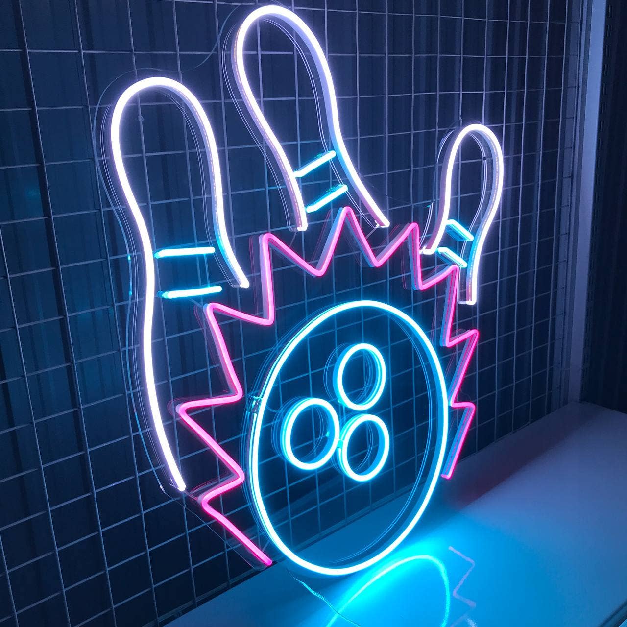 Bowling Ball Neon Sign Bowling Game Store Decor Signboard