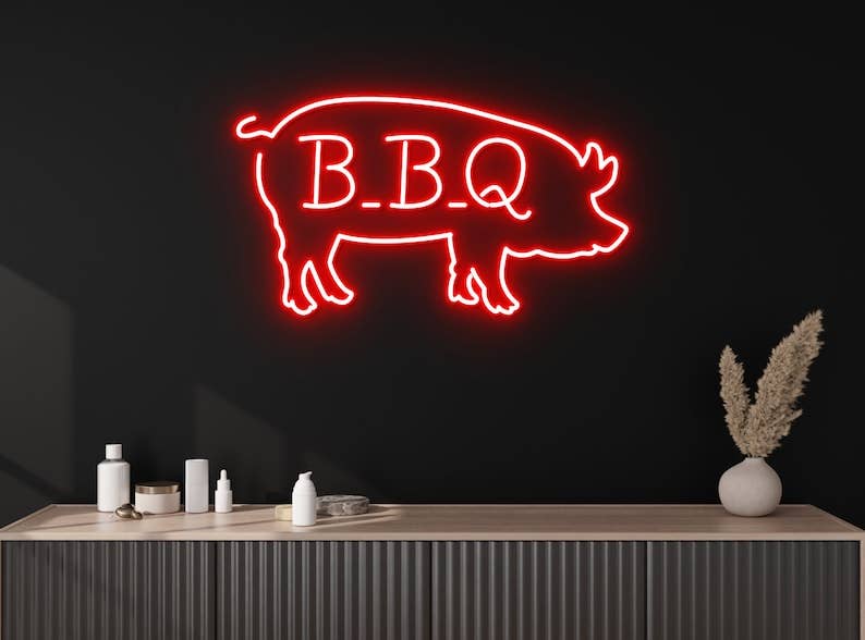 BBQ Restaurant Neon Sign