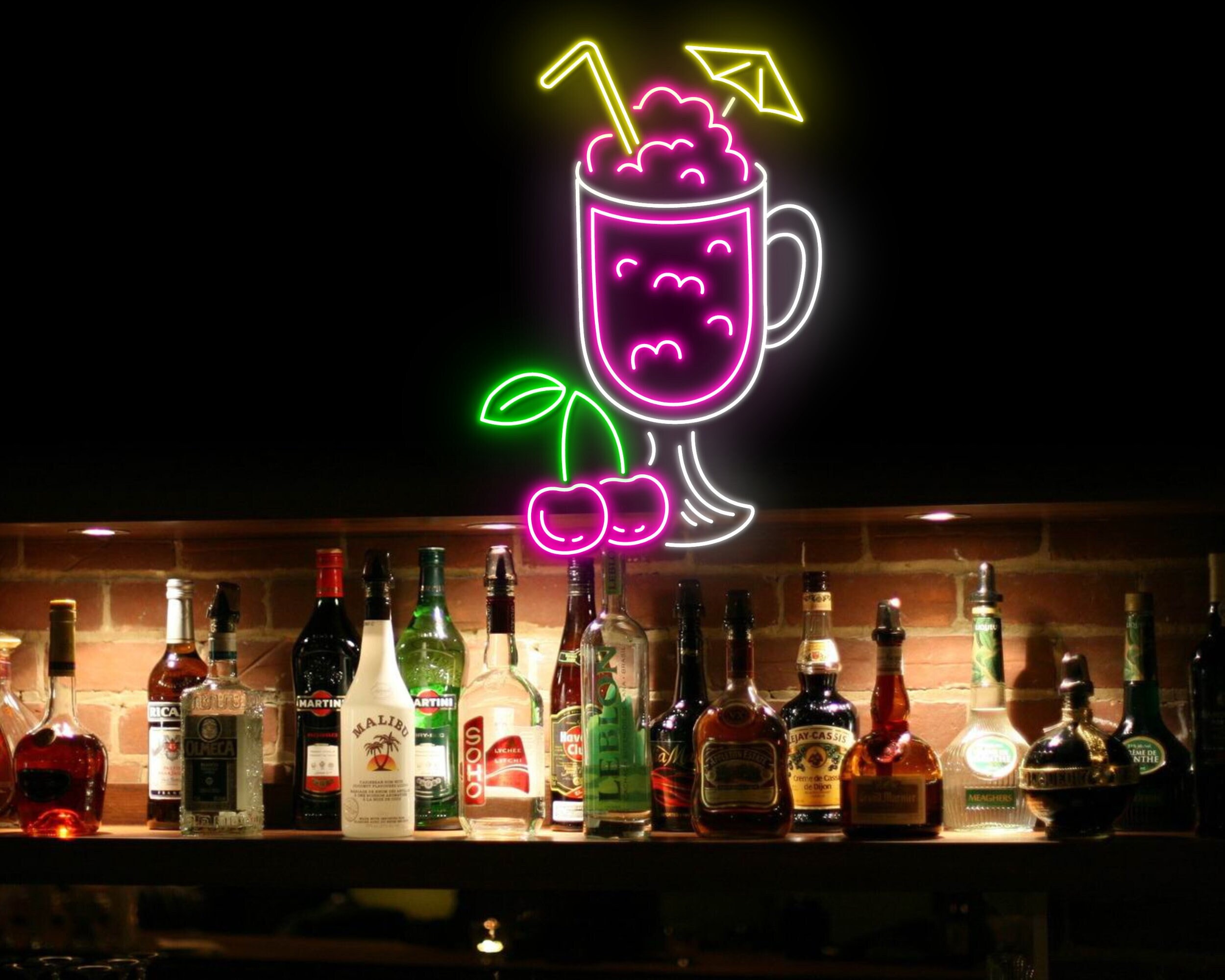 Cocktails Bar Party Neon Signs