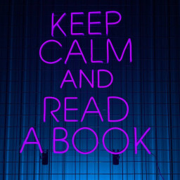 Keep Calm And Read A Book Neon Sign Store Library Decor