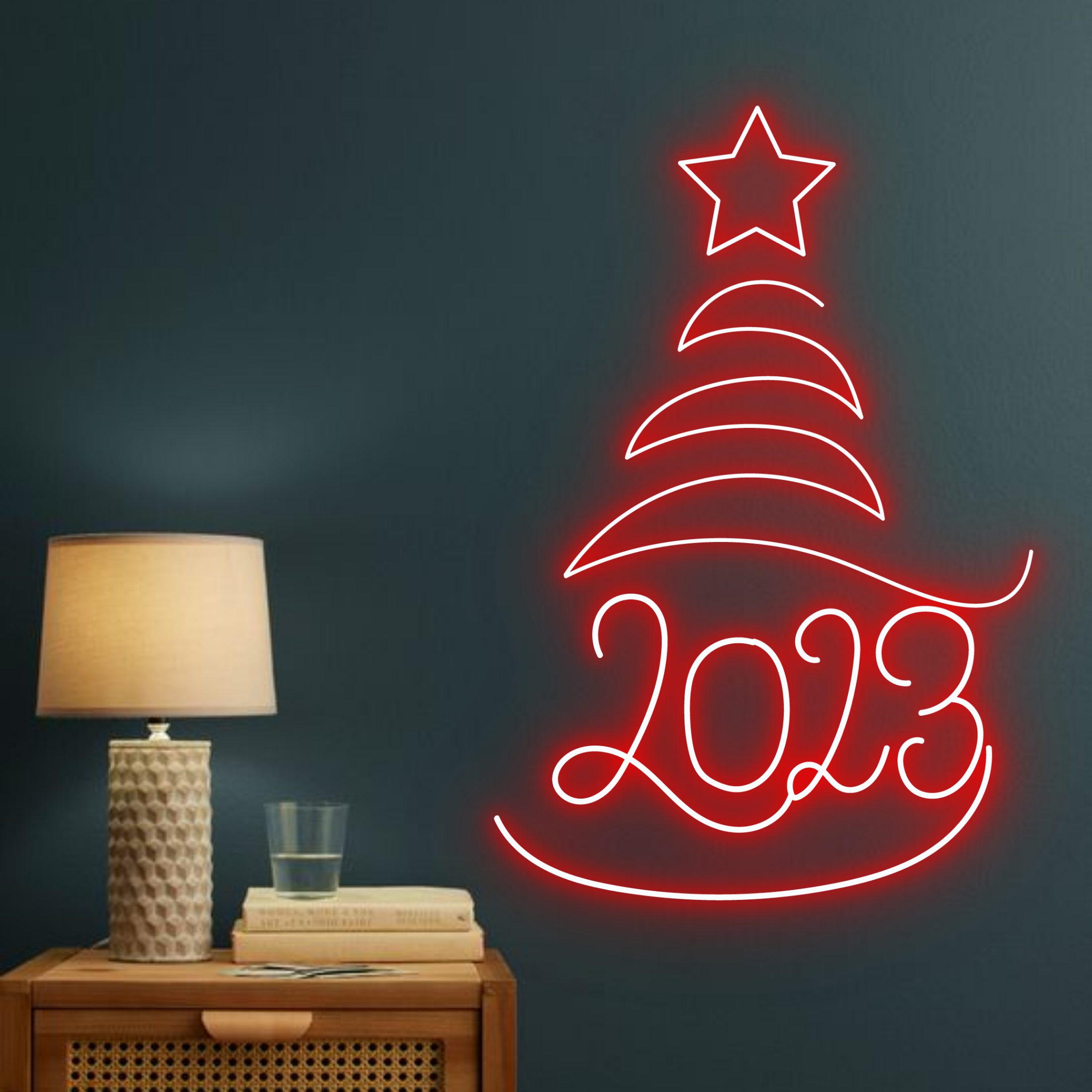 Christmas Tree 2023 Neon Signs Christmas and New Year Decor