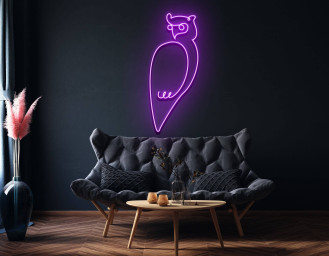 Owl Line Art Neon Signs Animal Wall Decor