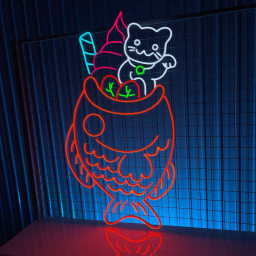 Fish Cake Ice Cream Neon Signs Long-lasting Wall Art Decor