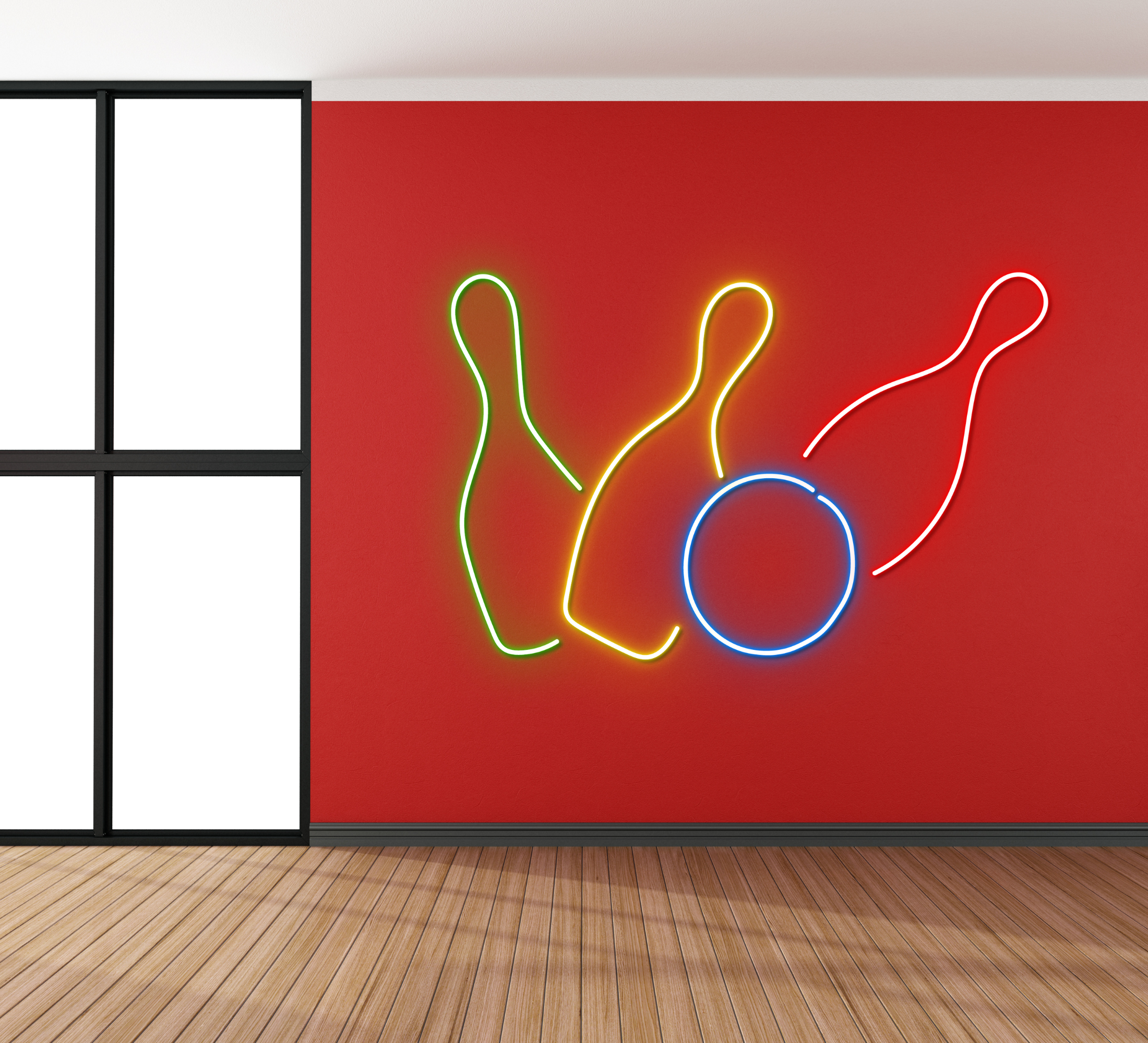 Bowling Neon Sign Game Room Decor