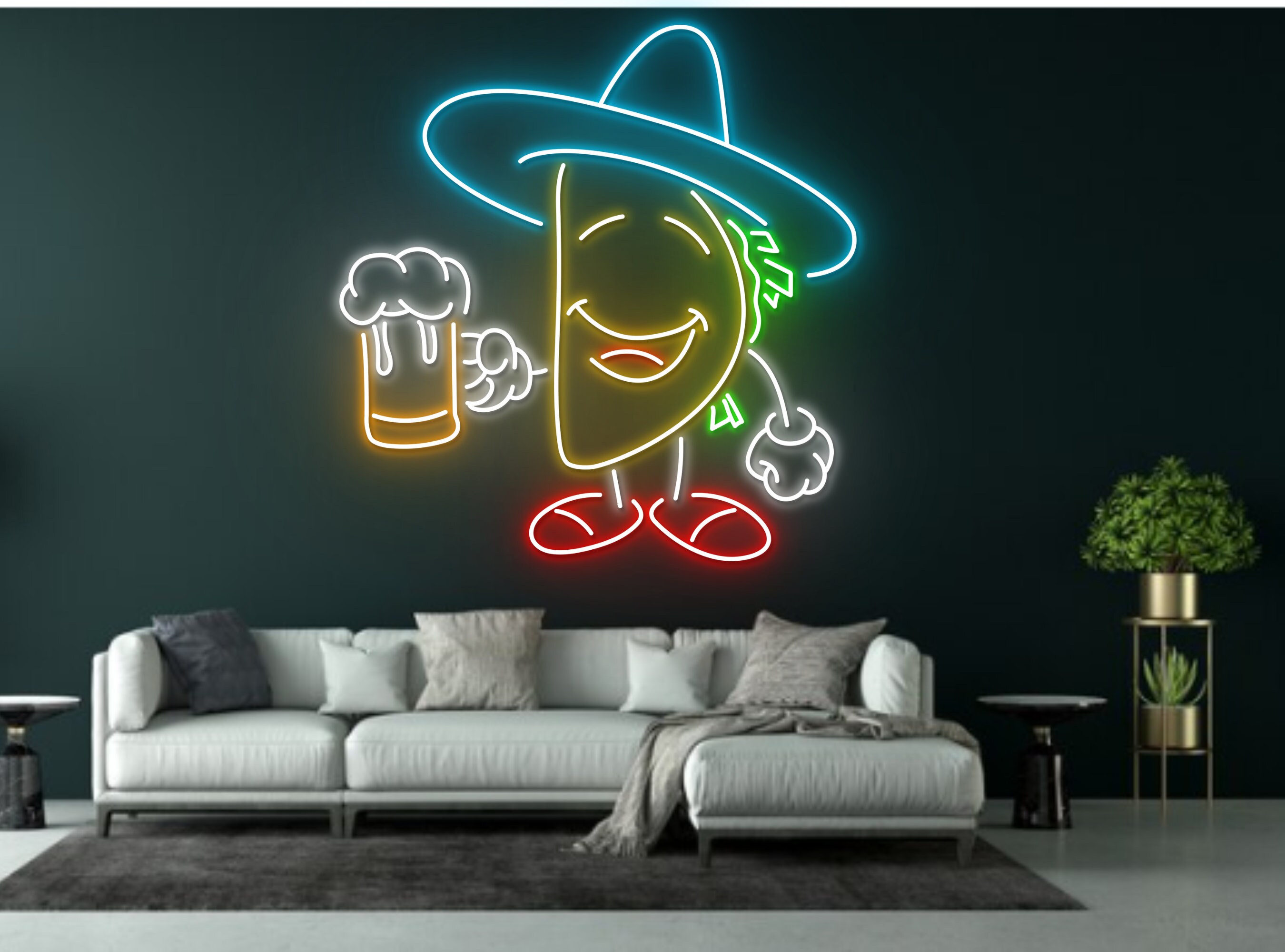 Mexico Tacos And Beer Restaurant Neon Sign Decor Gift