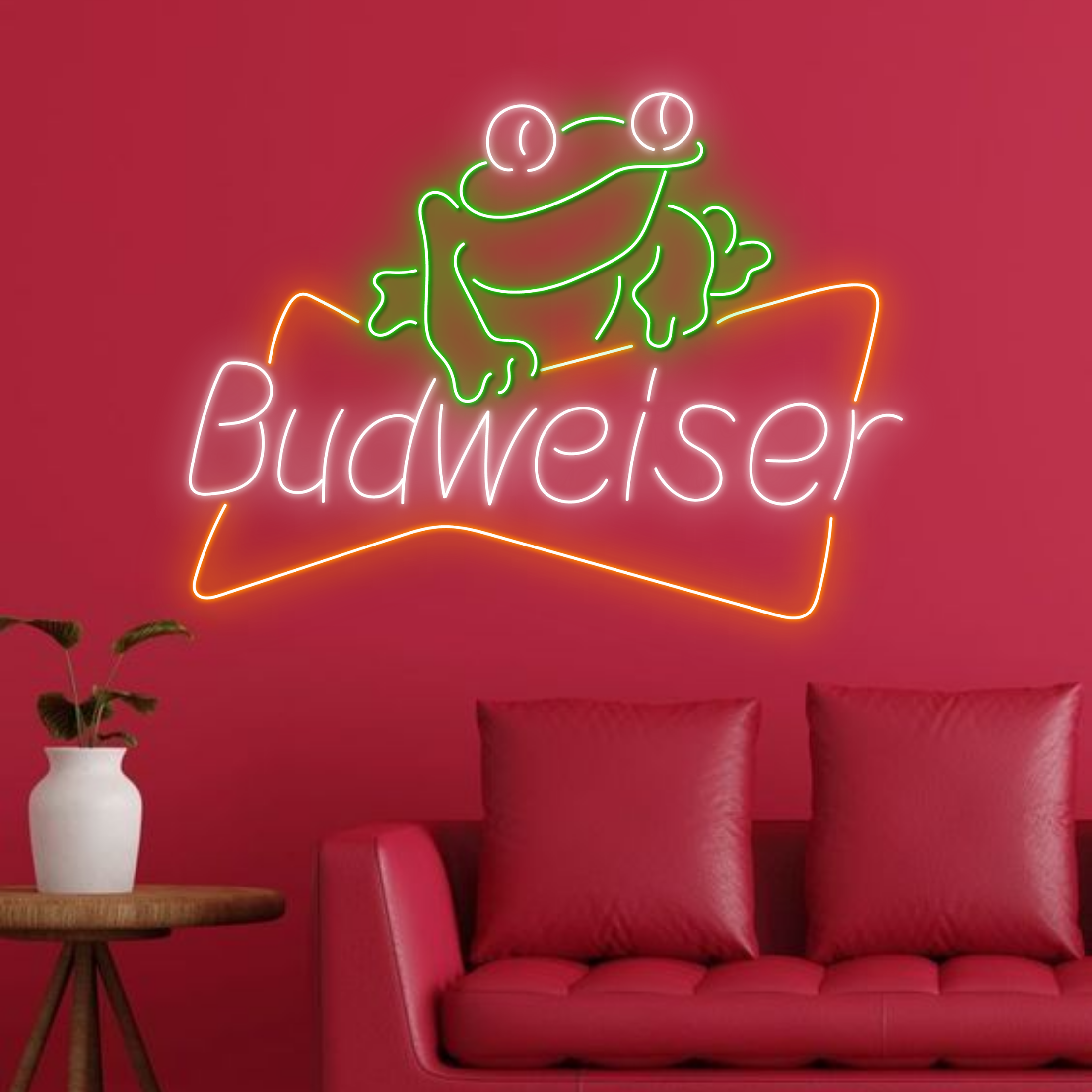 Budweiser Neon Sign Pub Wall Decor