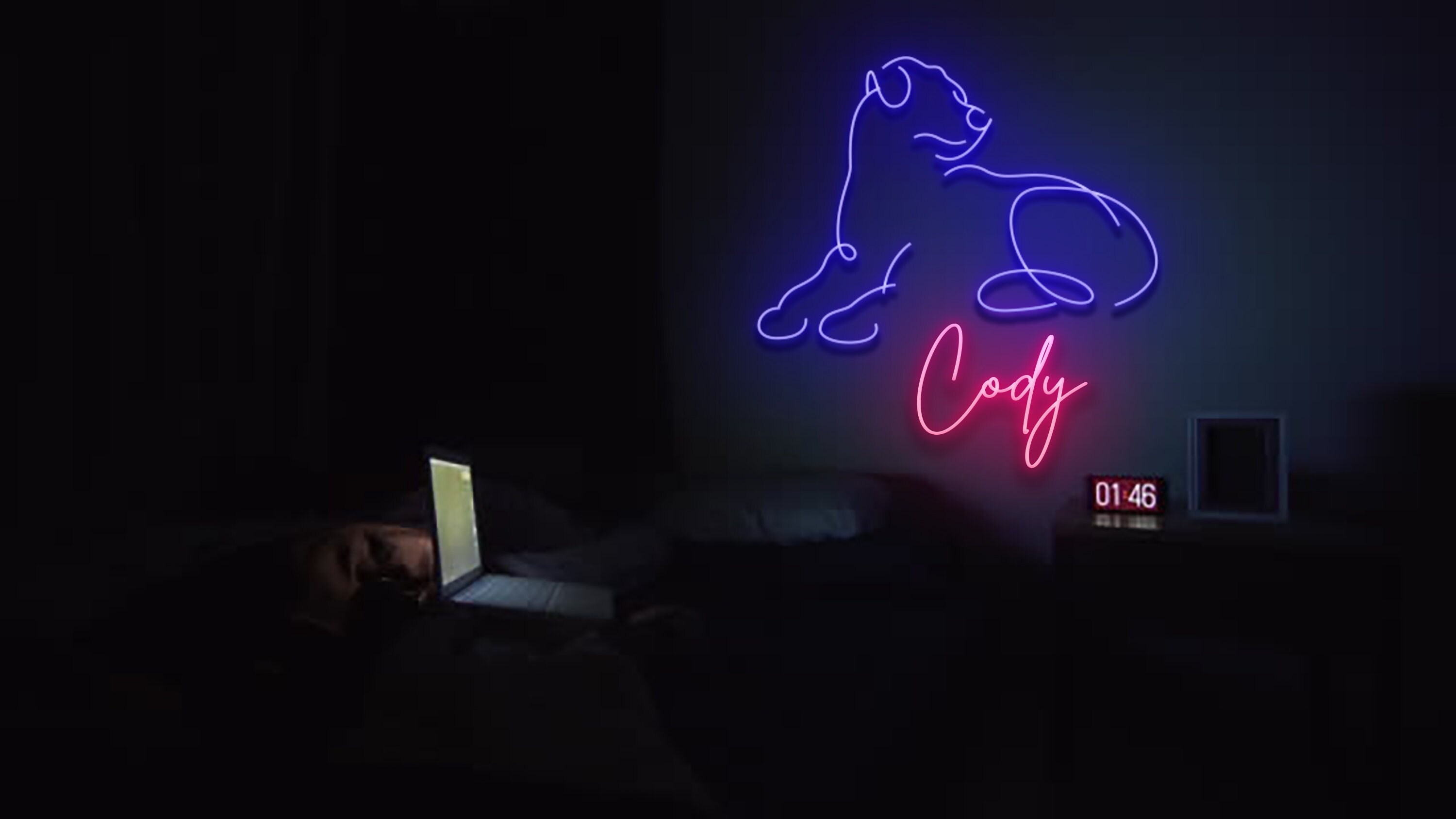 Custom Dog Name Neon Sign