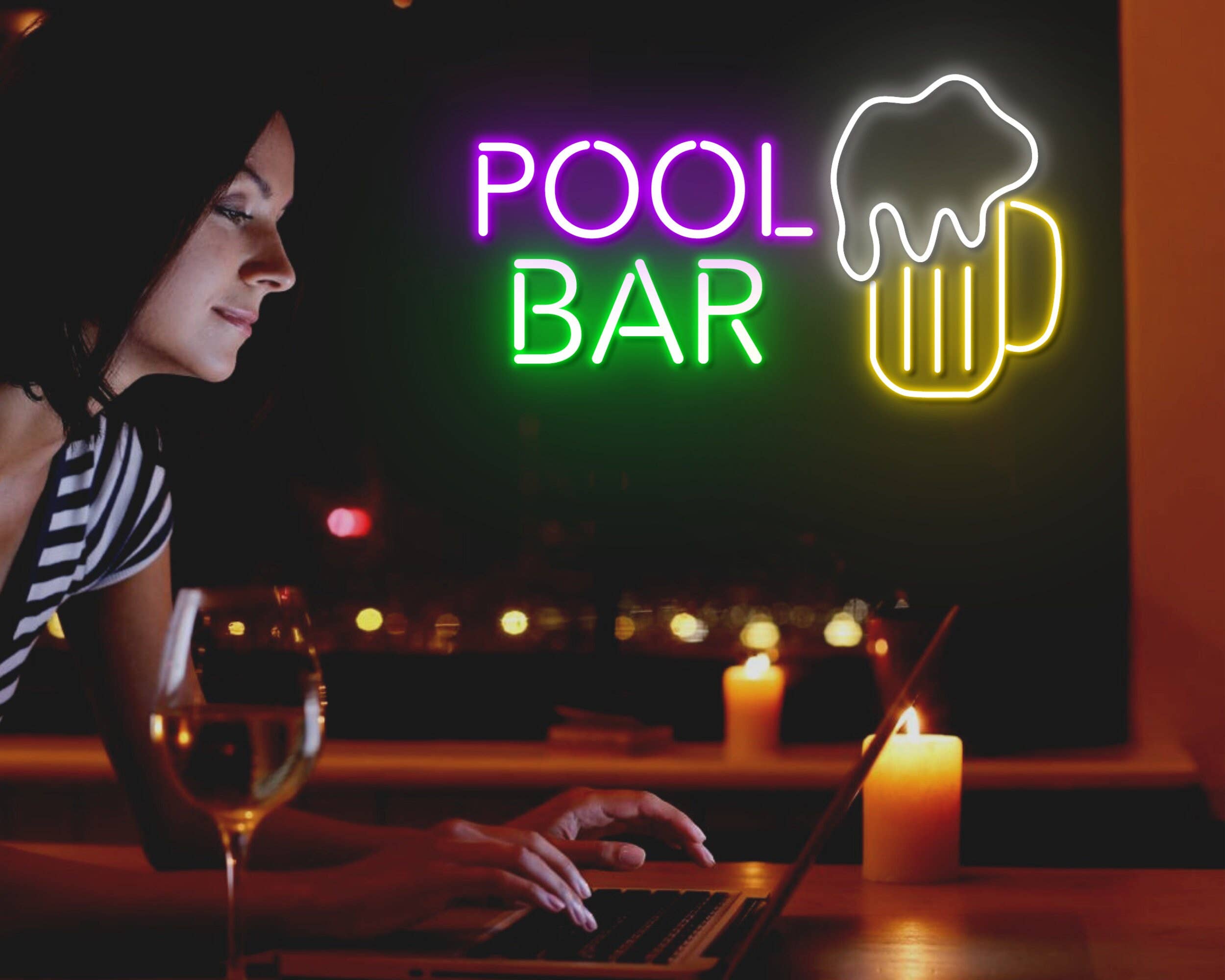 Pool Beer Neon Signs Bar Pub Sign Decor