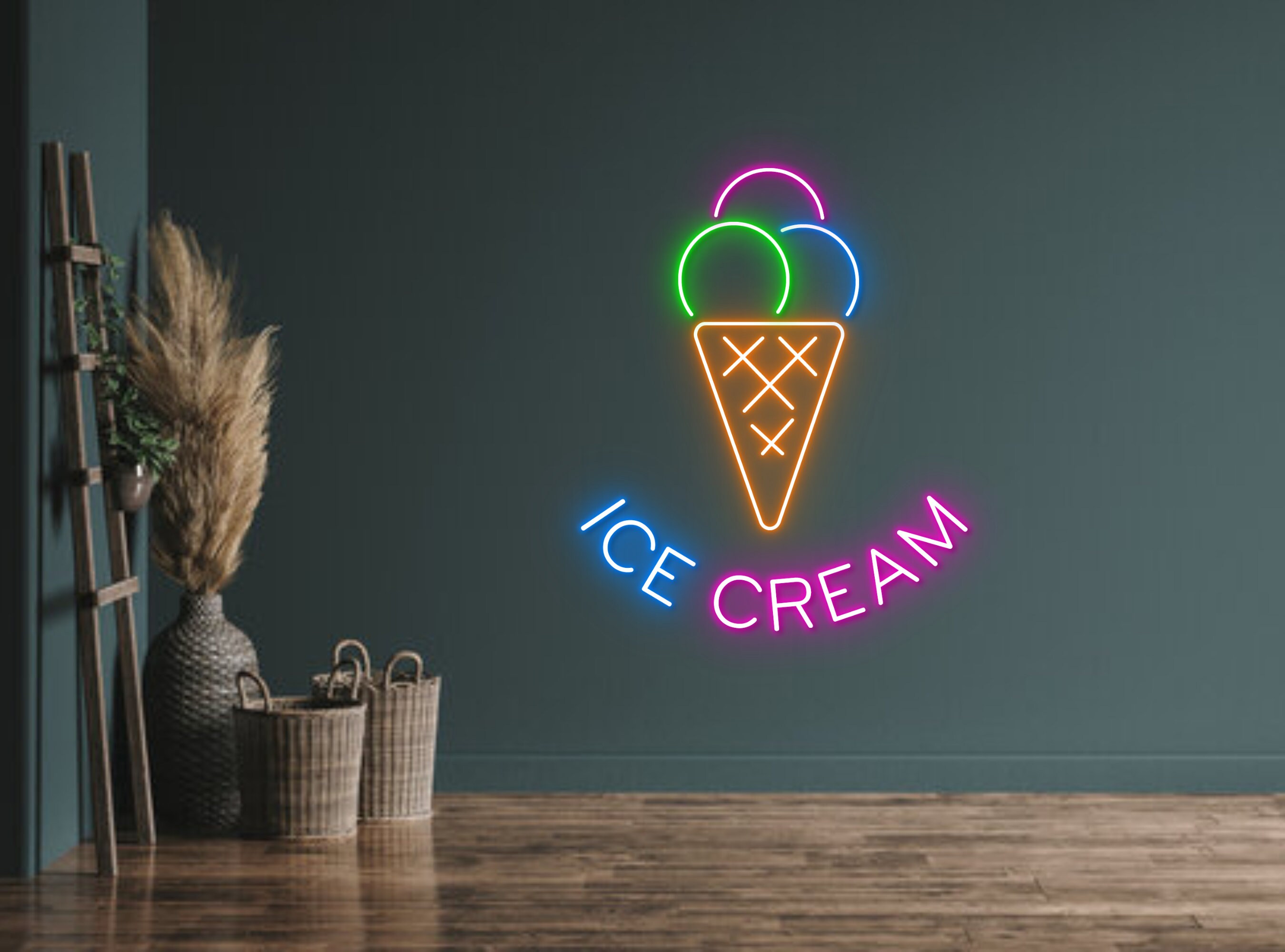 Ice Cream Neon Sign Decoration sign