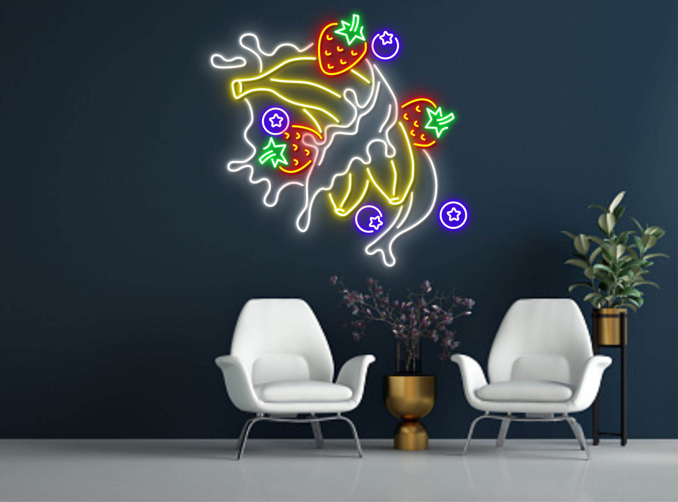 Banana Fruits Neon Sign Birthday Gifts