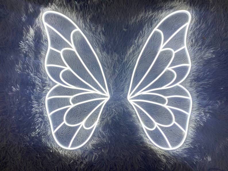 Butterfly Wings Neon Sign Bedroom Decor Party Decor