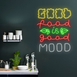Good Food Is Good Mood Neon Sign Long-lasting Wall Decor
