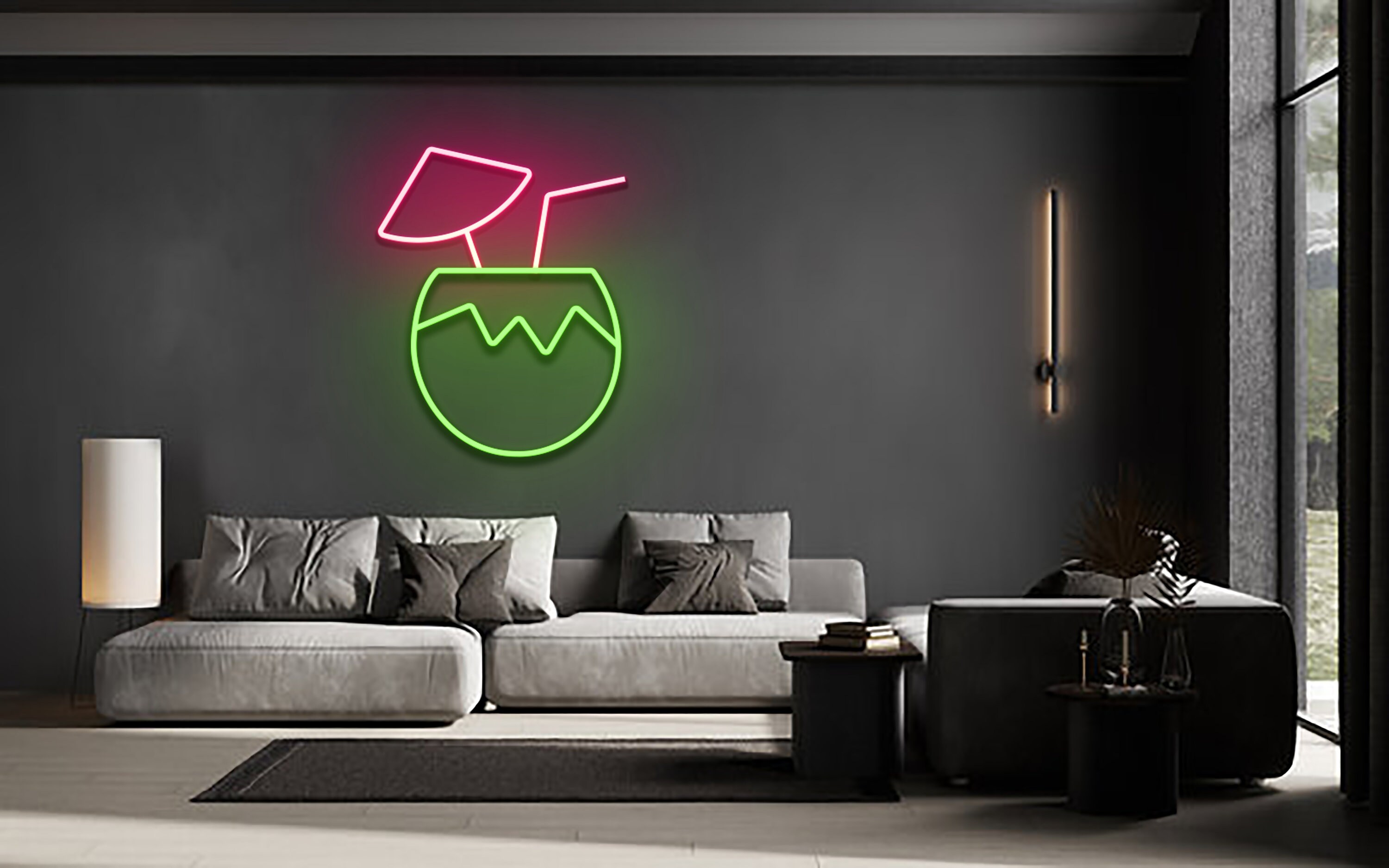 Coconut Bar Open Party Pub Neon Signs Outside Decor