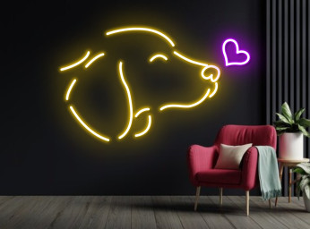 Golden Retriever Dog Neon Sign
