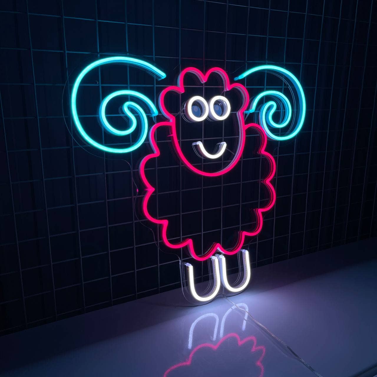 Sheep Neon Sign Animal Led Wall Decor