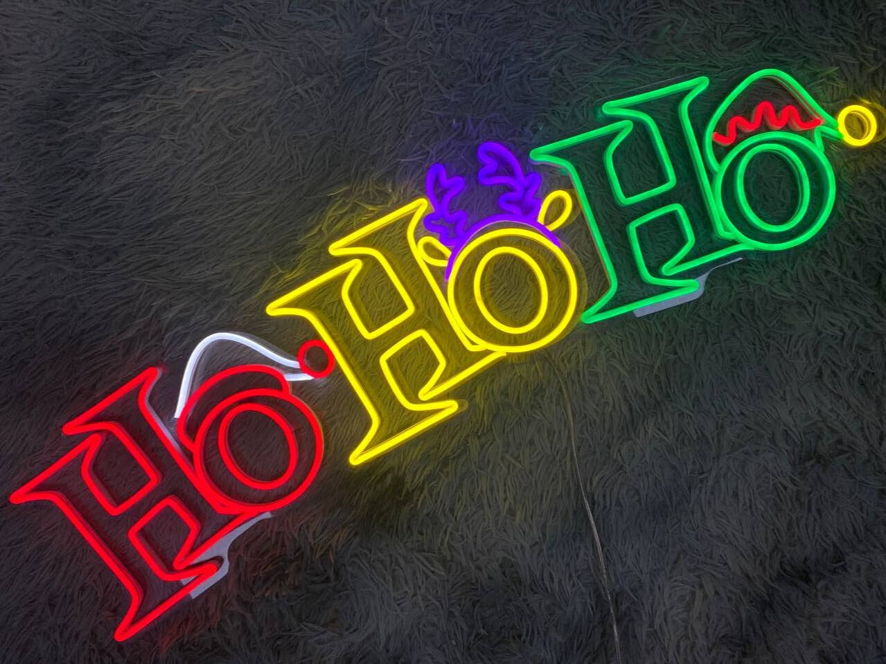 Hohoho Neon Signs Christmas Decor Long-lasting Light