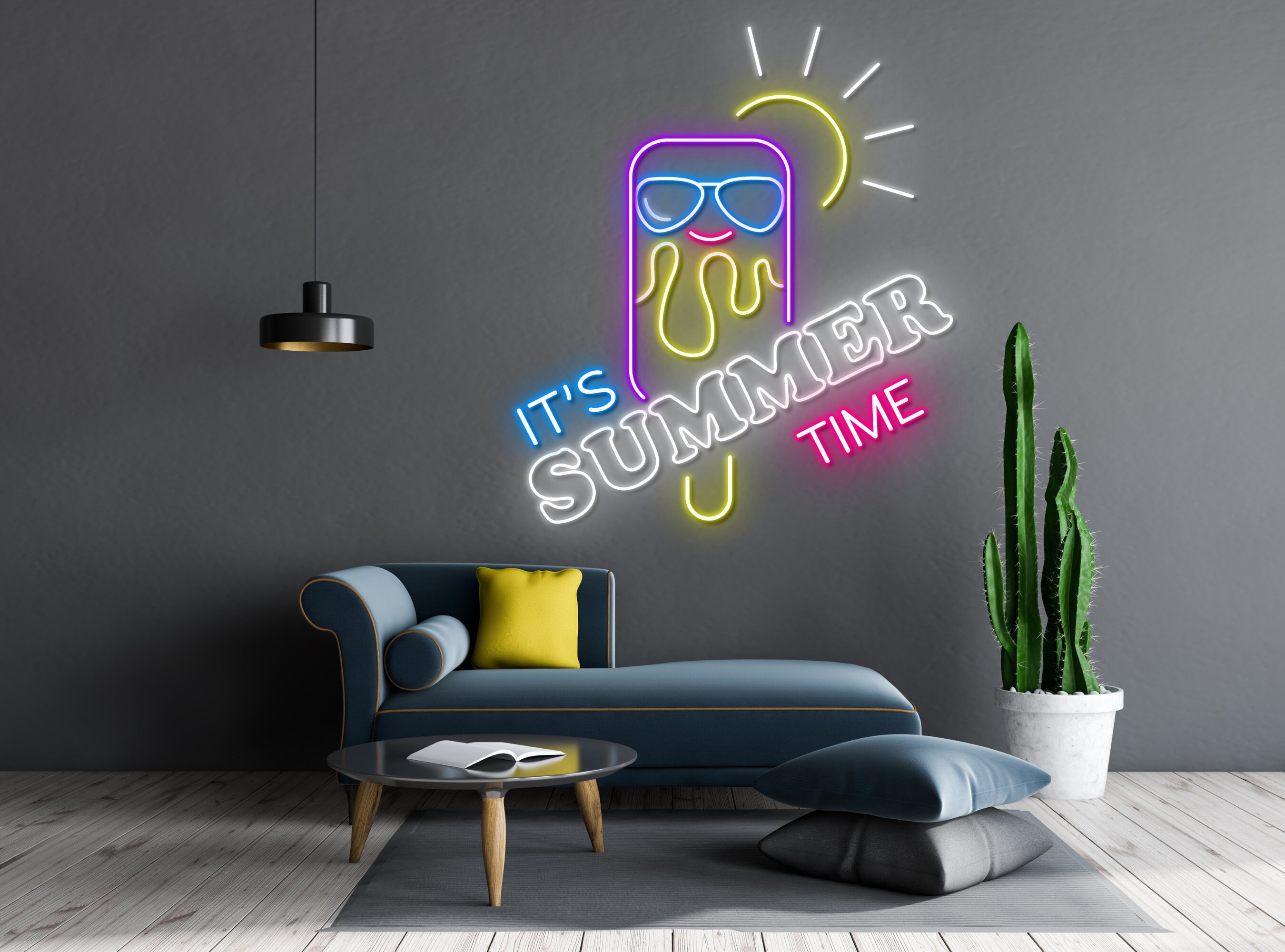 Ice Cream Summer Neon Sign Birthday Gift