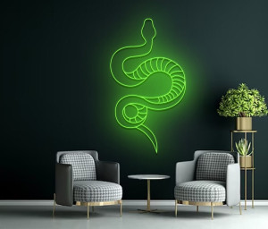 Snake Line Art Neon Sign Wall Art Signage