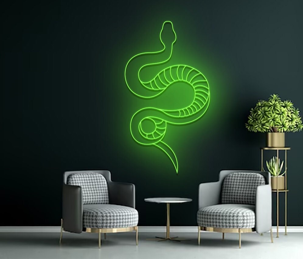 Snake Line Art Neon Sign Wall Art Signage