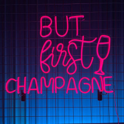 But First Champagne Neon Signs Bar Pub Light Decor