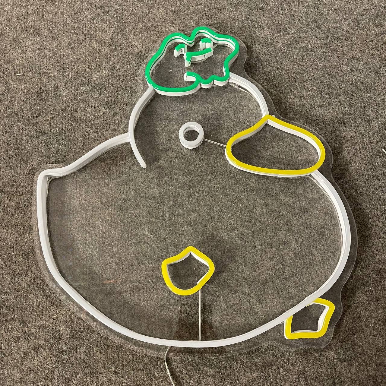 Frog On Duck Head Neon Sign Animal Light Wall Decor