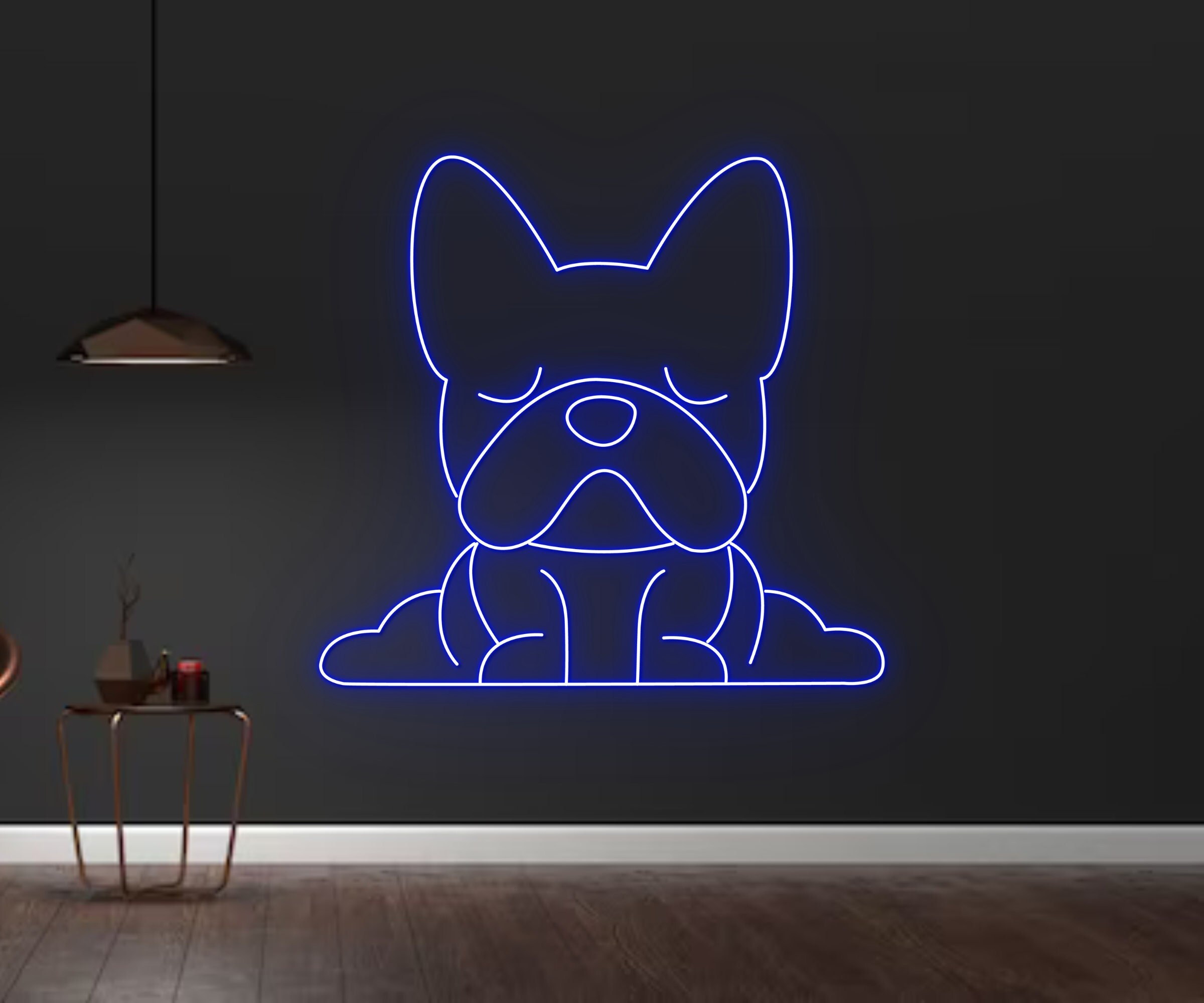 Yoga Pug French Bulldog Neon Sign