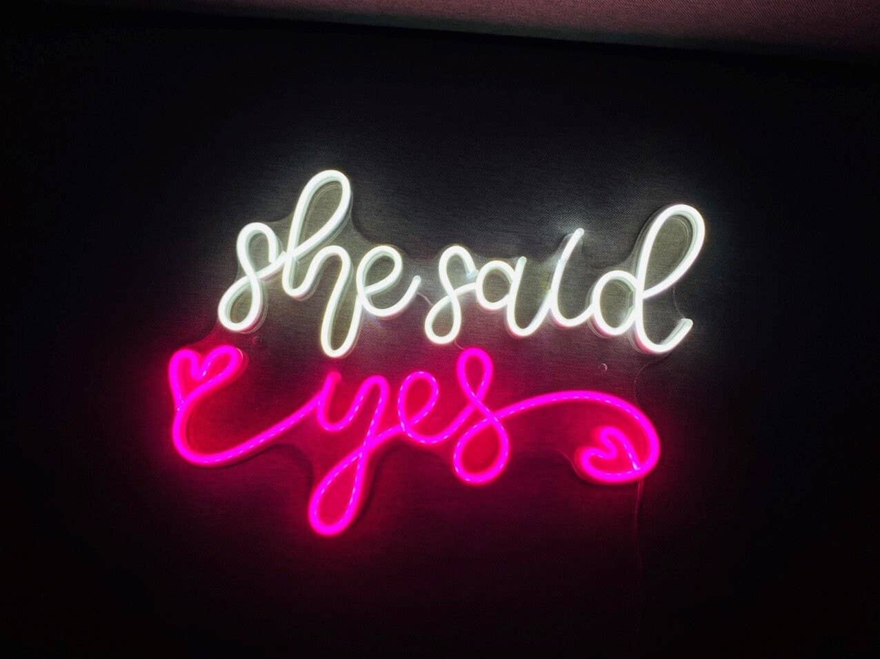 She Said Yes Neon Sign Propose Wedding Party Light Decor