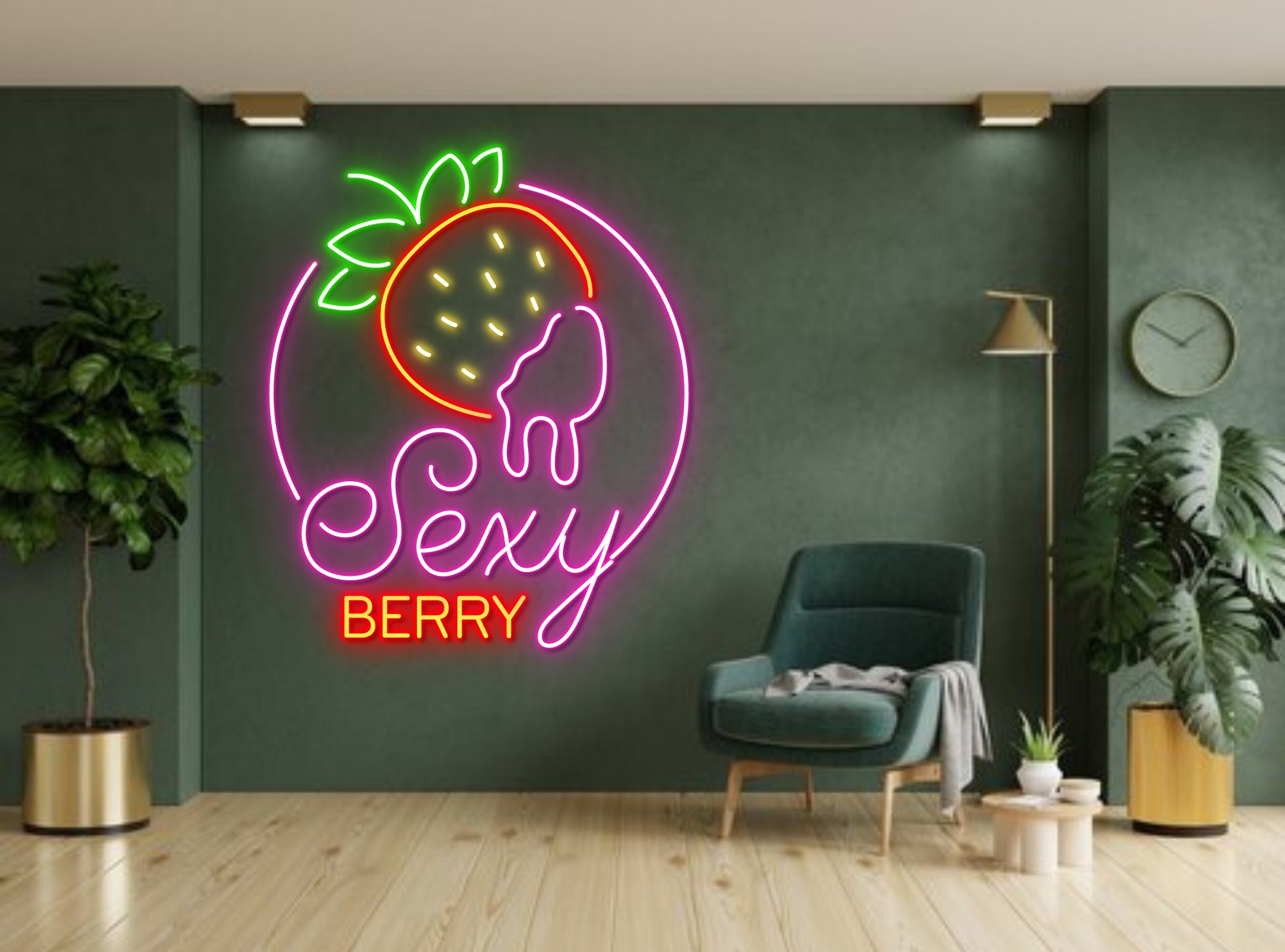Strawberry Neon Signs Decor Gift