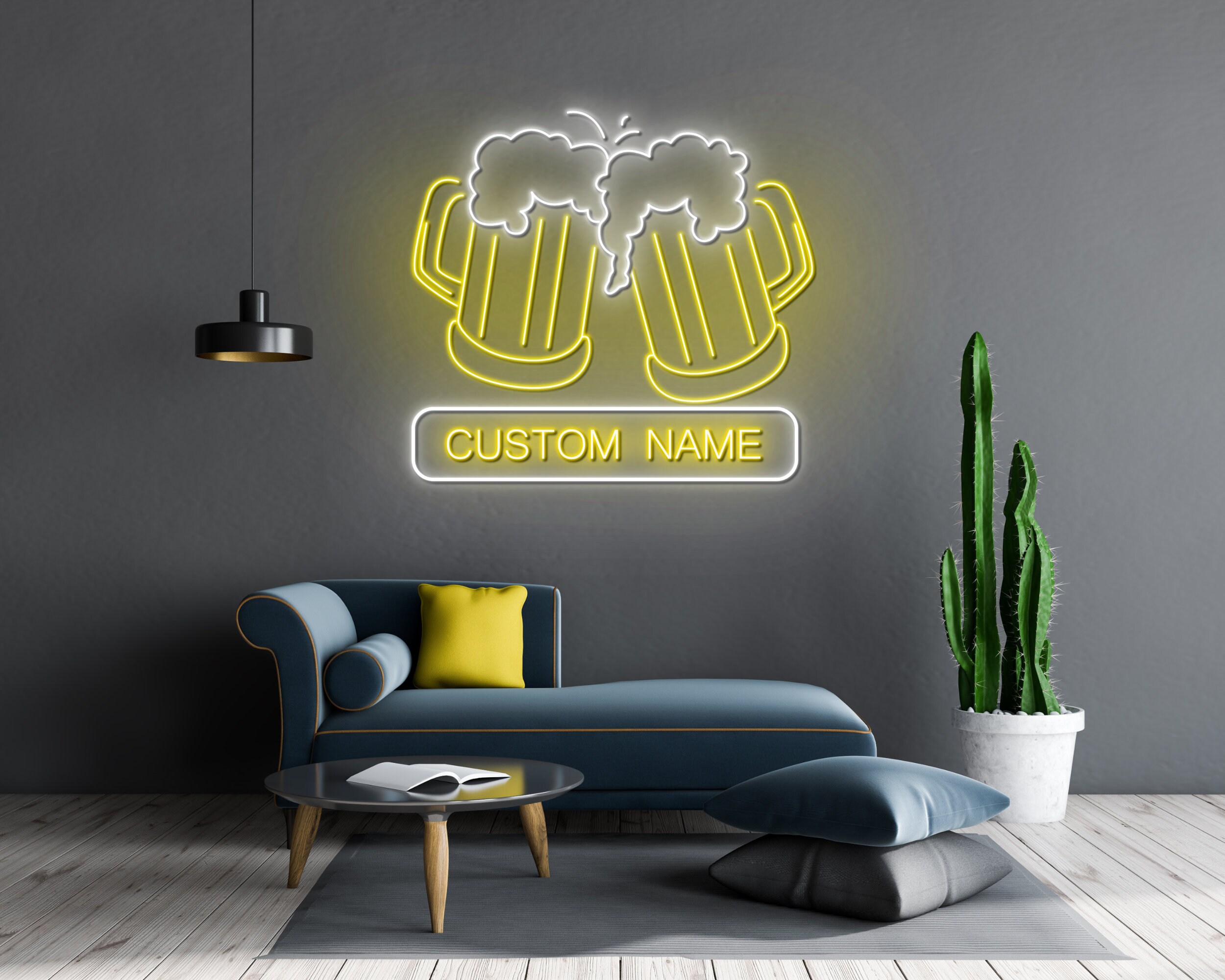 Custom Beer Glass Beer Mug Home Bar Neon Sign