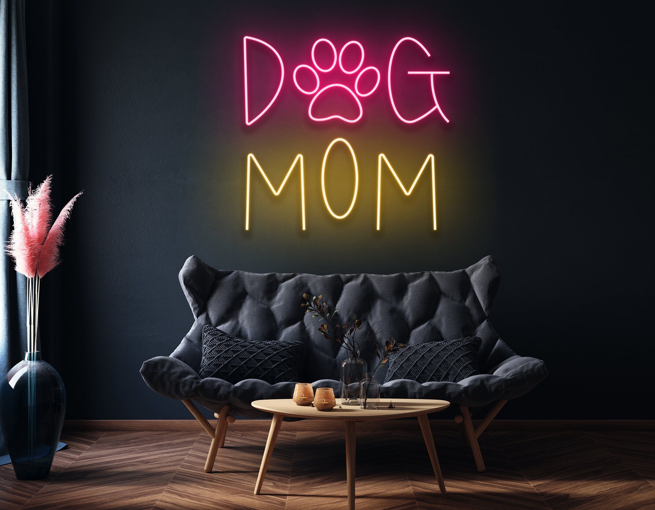 Dog Mom Neon Sign Wall Art Decor Gift