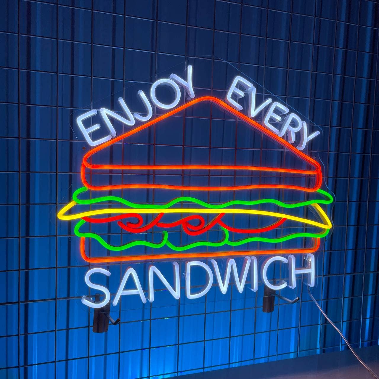 Enjoy Every Sandwich Neon Sign Sandwich Sign Decor