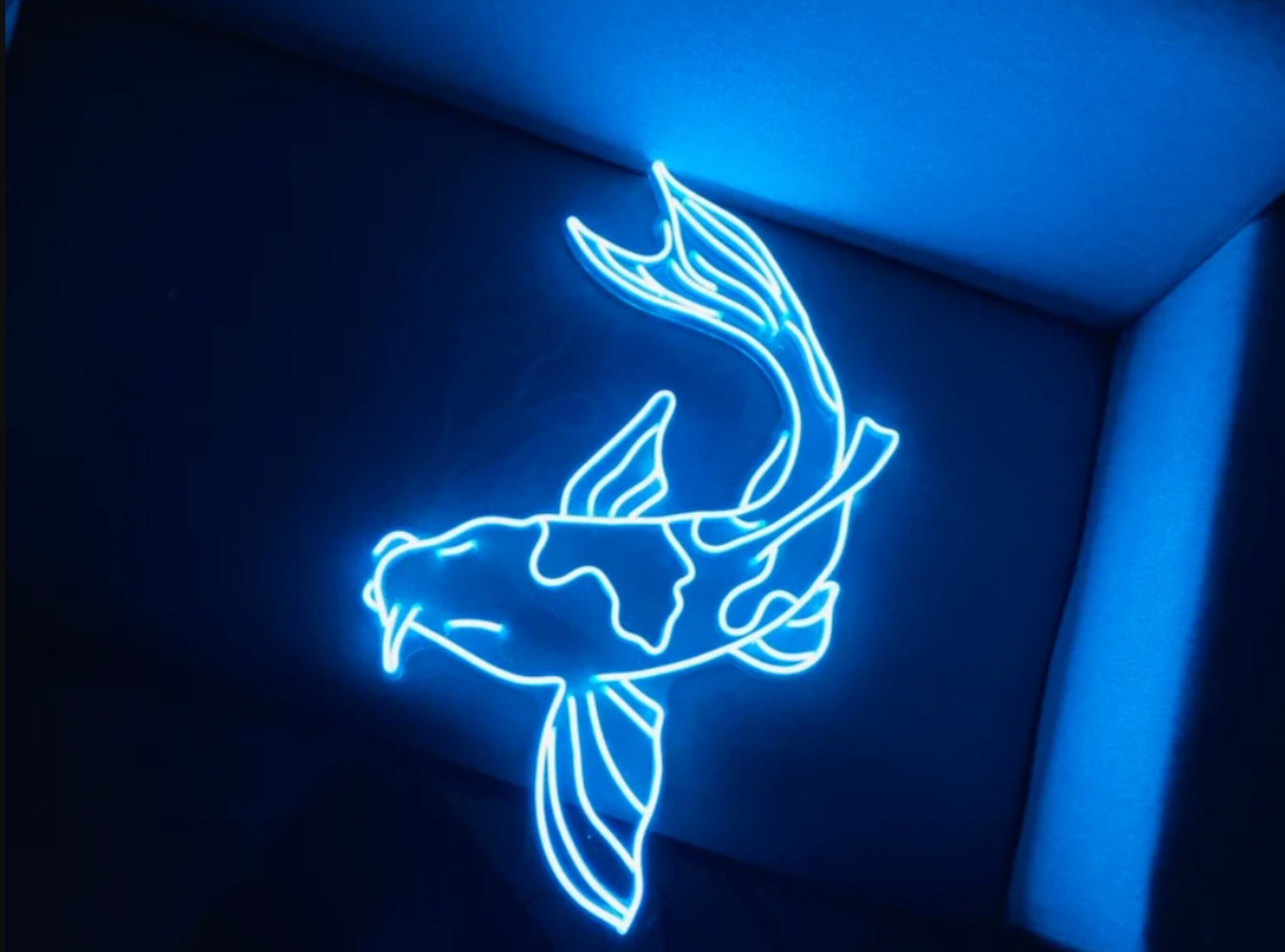 Koi Fish Neon Sign Wall Art Decor