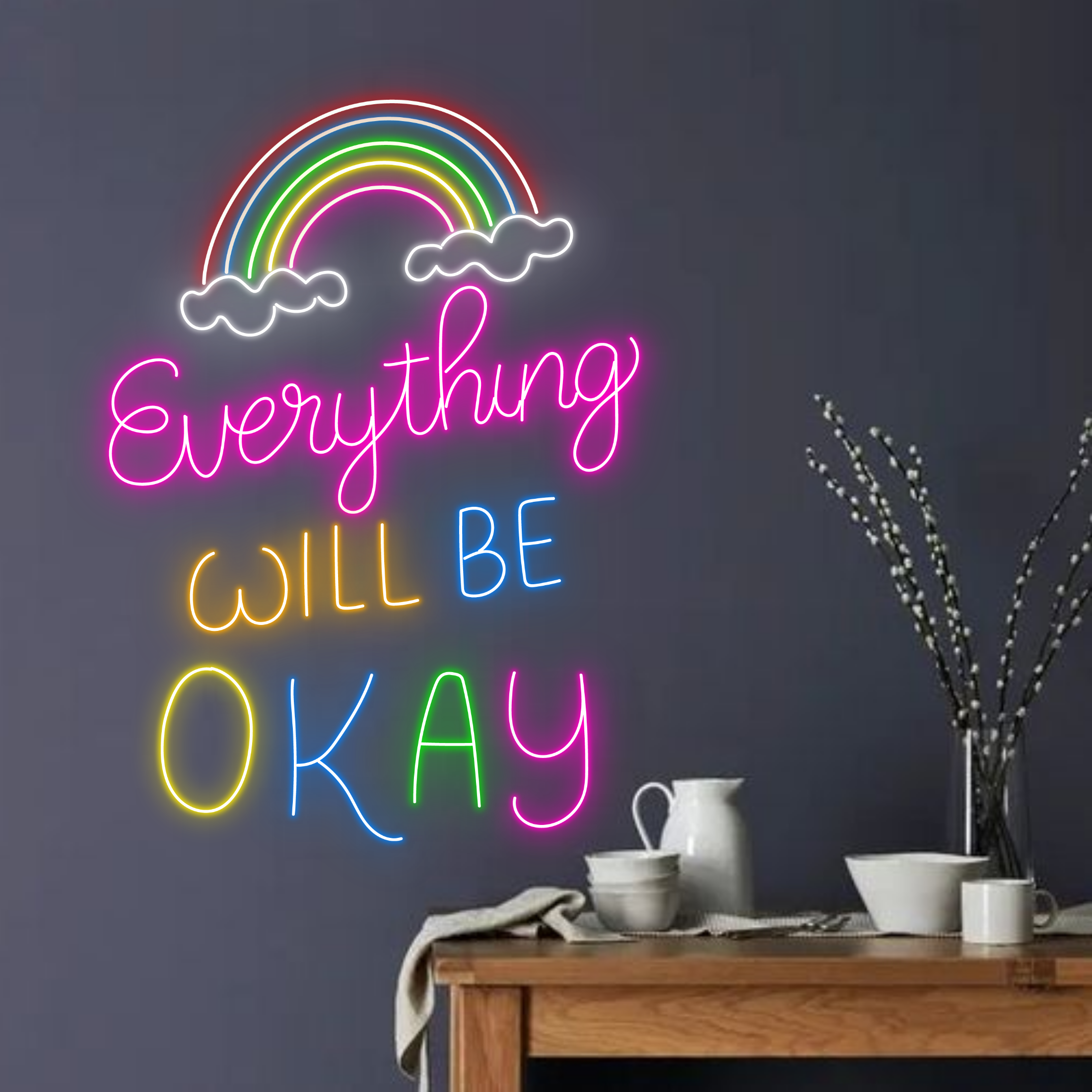 Everything Will Be Okay Neon Sign Long-lasting Decor