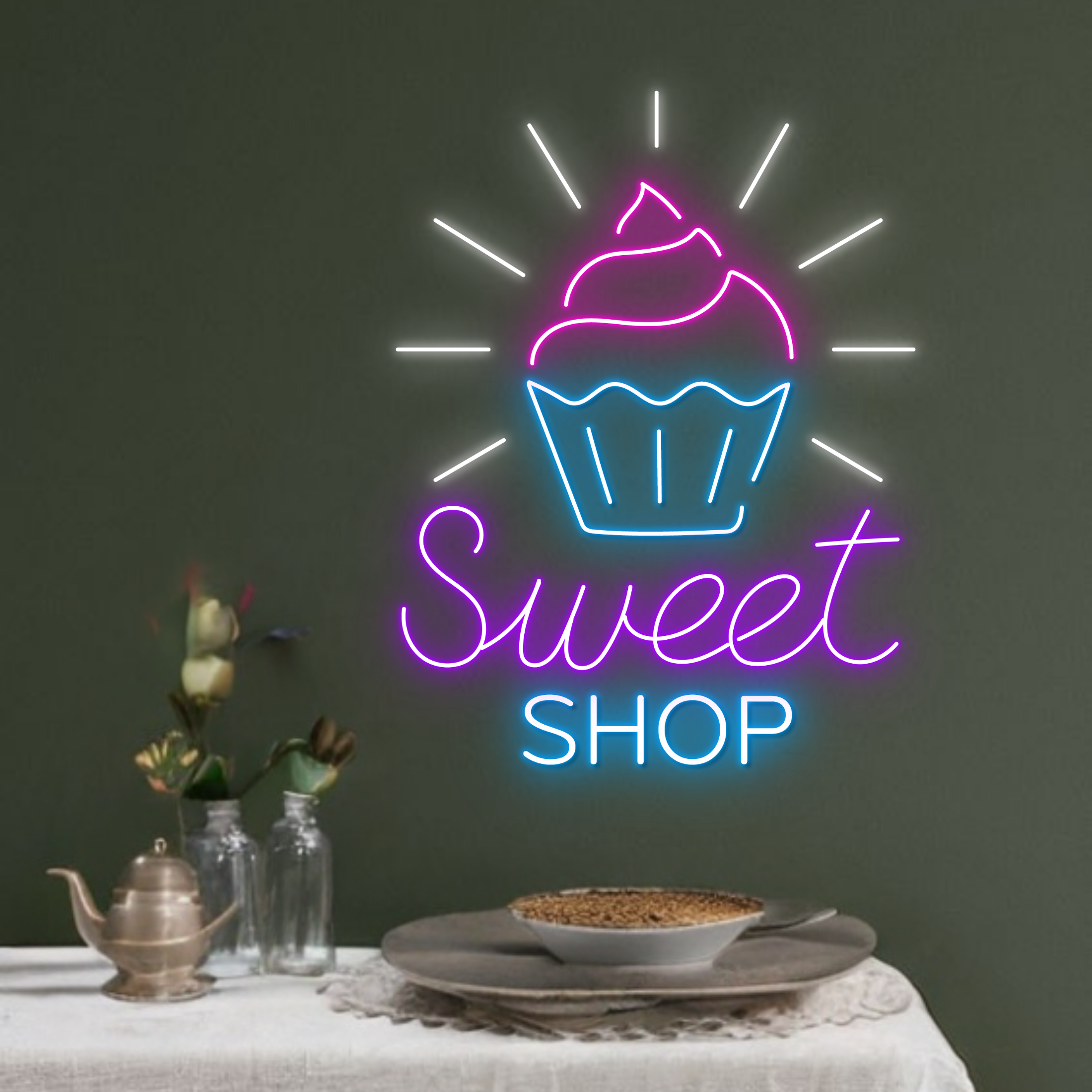 Custom Sweet Shop Neon Sign Bakery Store Decor Signboard